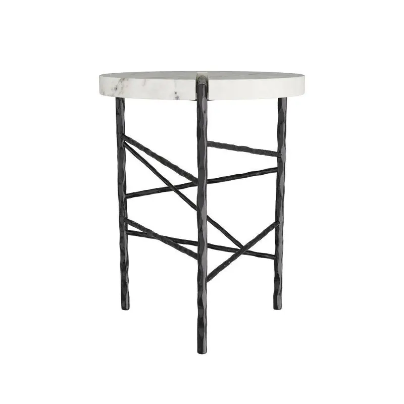 Atlas End Table Blackened Iron