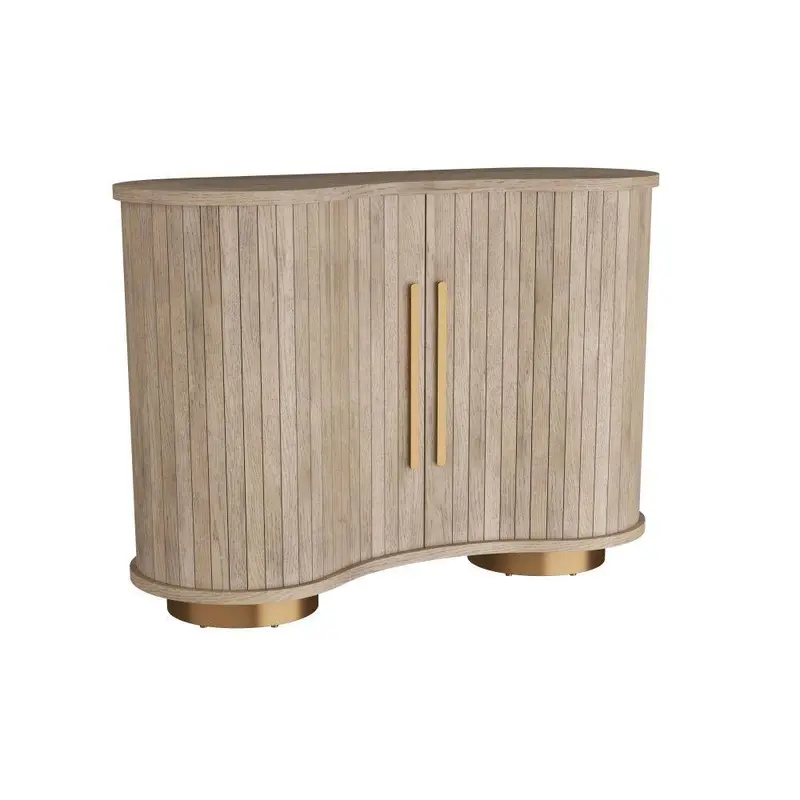 Tilton Cabinet Chateau Smoke Oak/Vintage Brass