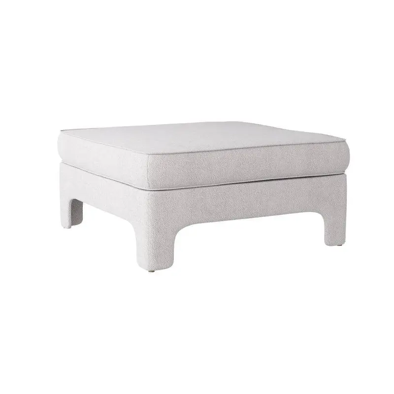 Ava Ottoman Stone Boucle