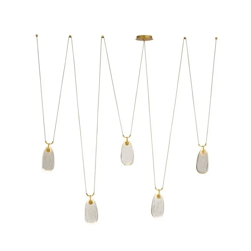 Melt LED Chandelier Antique Brass