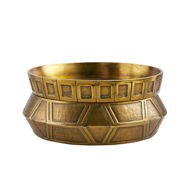 Millenia Centerpiece, Set of 2 Antique Brass