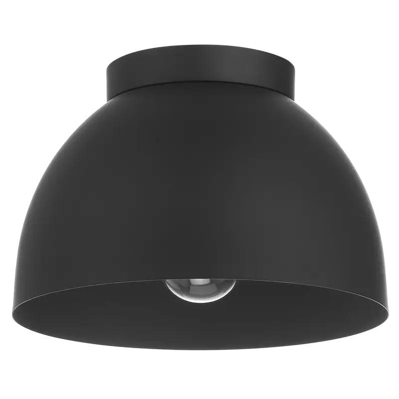 Erling One Light Flush Mount Matte Black