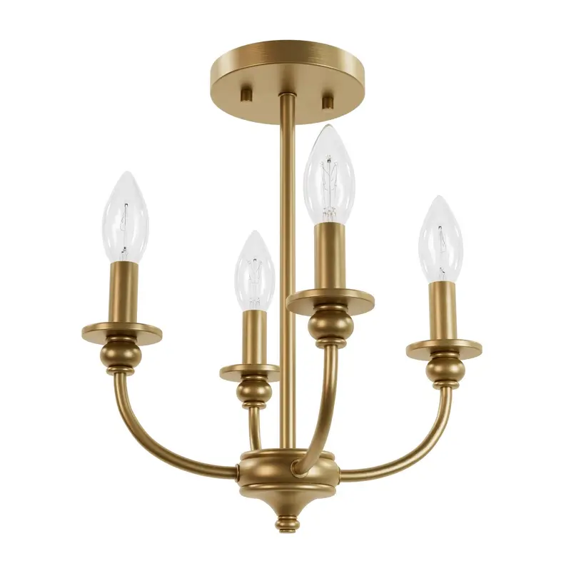 Southcrest Four Light Flush Mount Luxe Gold