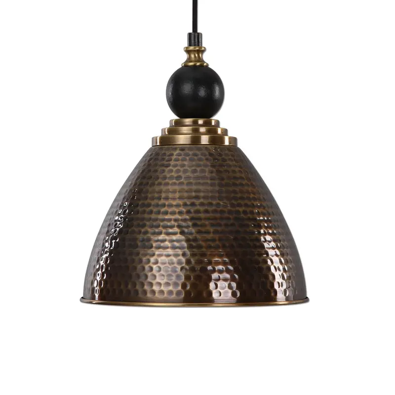 Adastra One Light Pendant Hammered Antique Brass