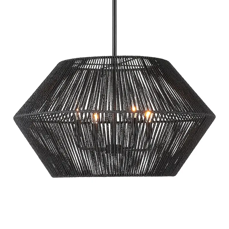 Suva Four Light Pendant Matte Black