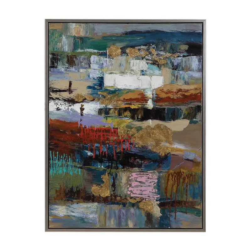 Fiesta Wall Art Antiqued Silver Leaf