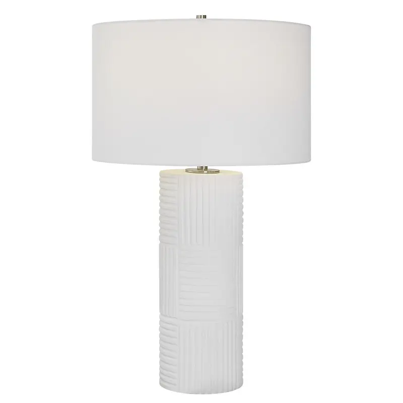 Patchwork One Light Table Lamp Brushed Nickel