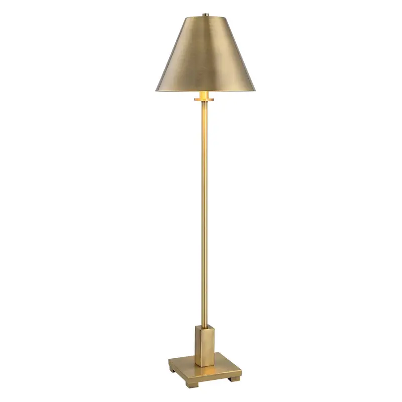 Pilot One Light Buffet Lamp Plated Brushed Brass