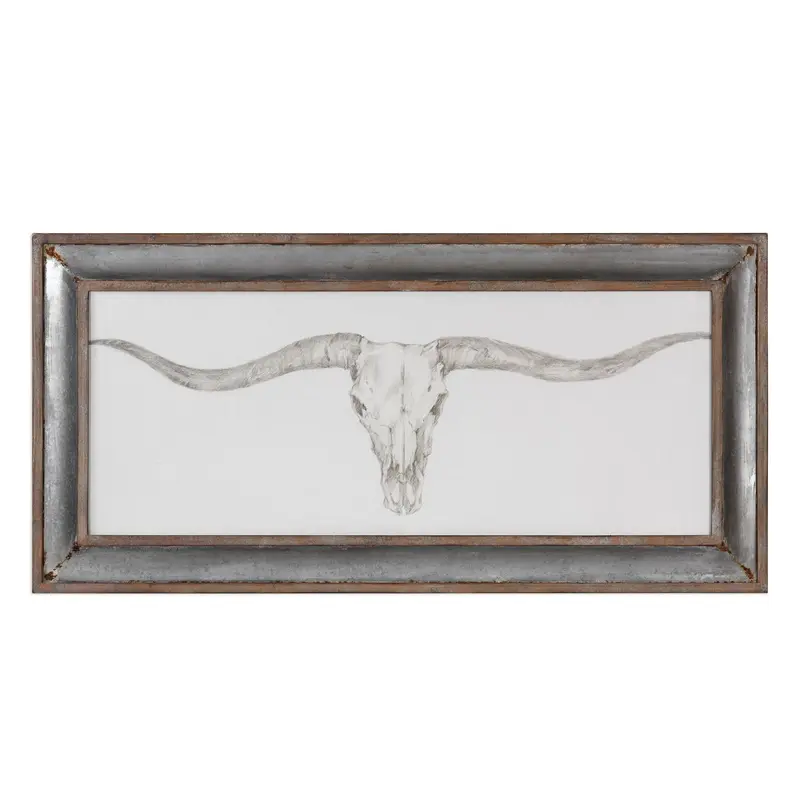 Western Skull Mount Wall Art Barnwood
