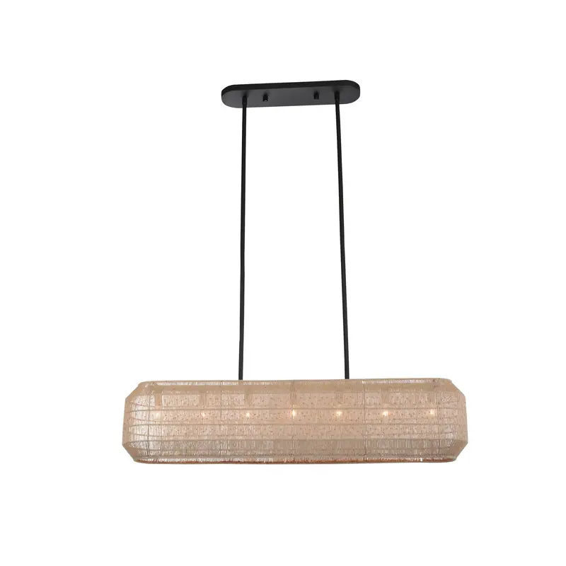 Cebu Seven Light Island Pendant Matte Black