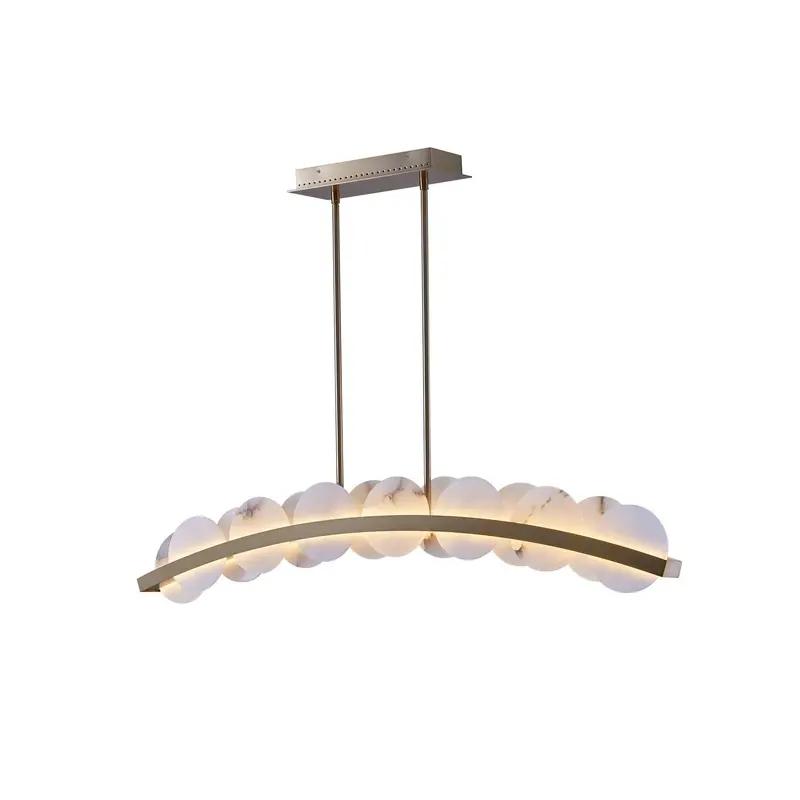 Meridian LED Island Pendant Winter Brass