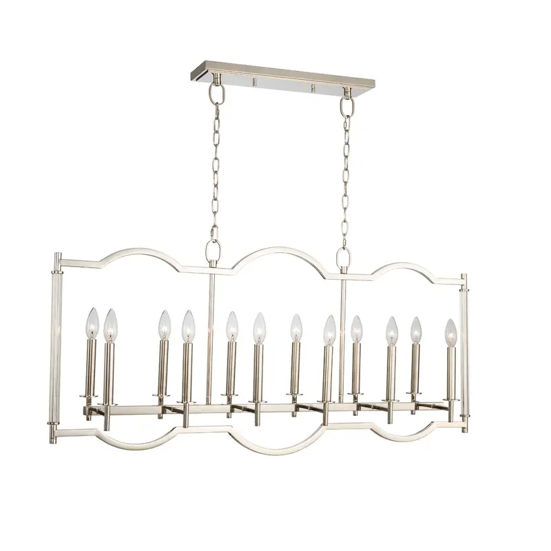 Provence 12 Light Island Pendant Polished Nickel