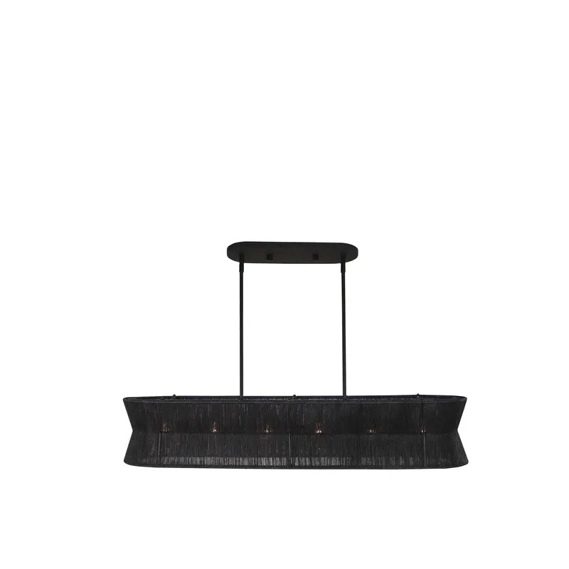 Madura Six Light Island Pendant Matte Black