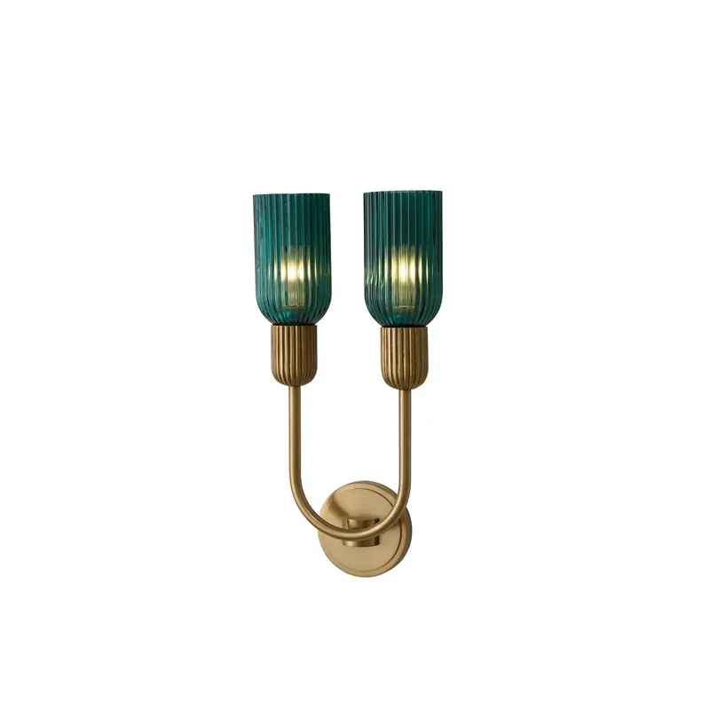 Verde Two Light Wall Sconce Satin Brass