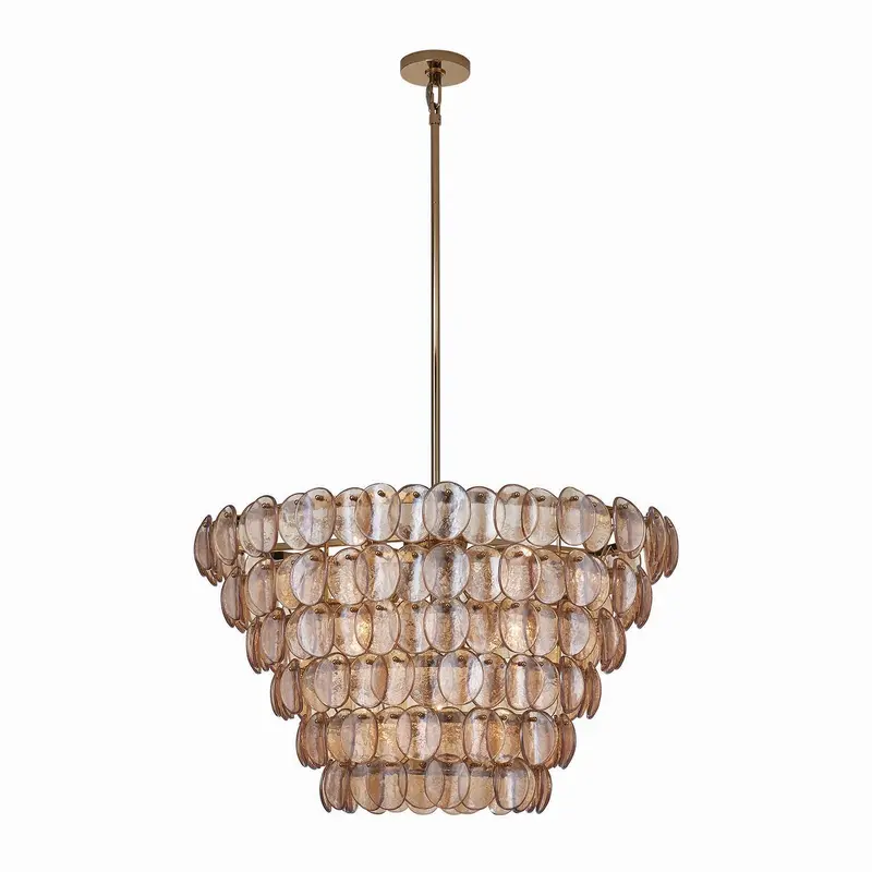 Uroko 14 Light Pendant Polished Winter Brass