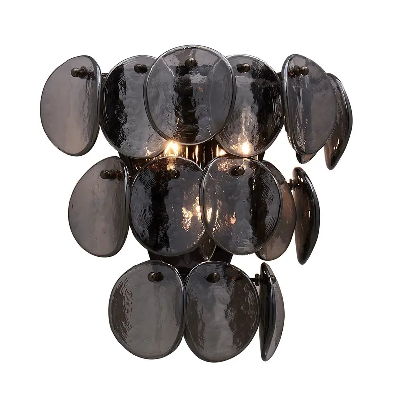UROKO Three Light Wall Sconce Black Nickel