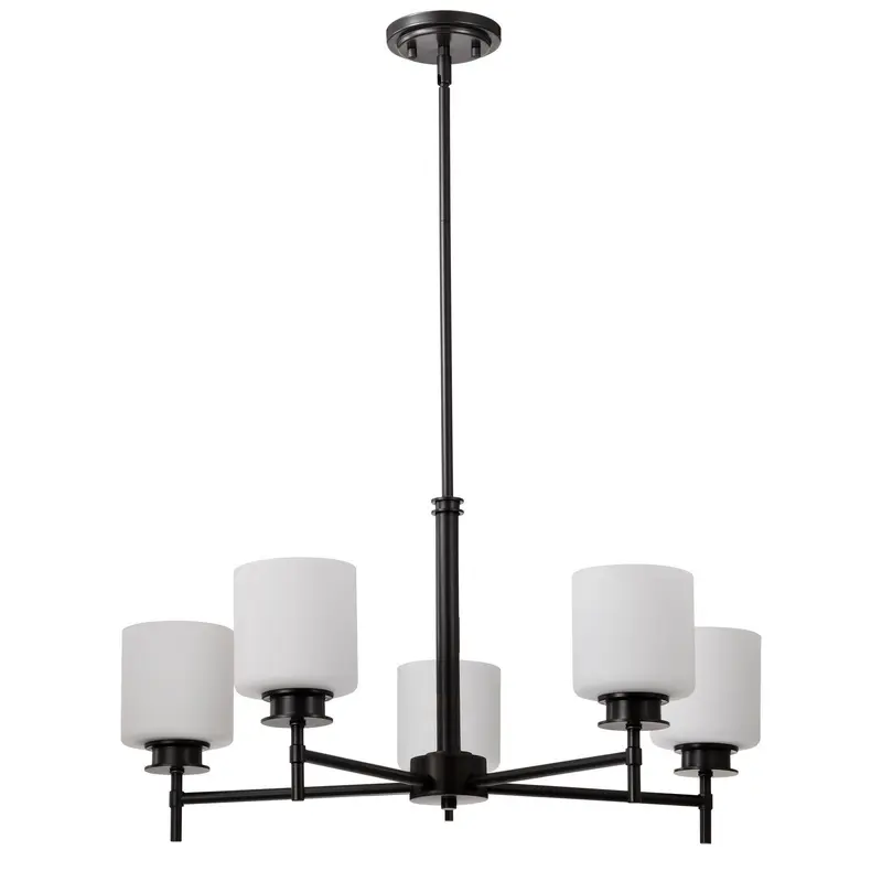 Warren Five Light Chandelier Gun Metal