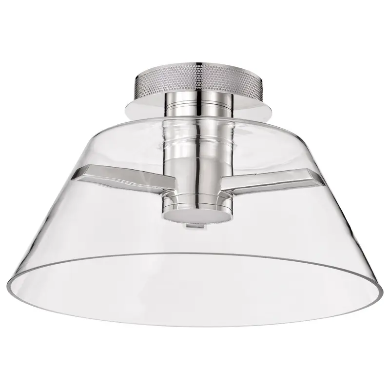 Edmond LED Semi Flush Mount Polished Nickel