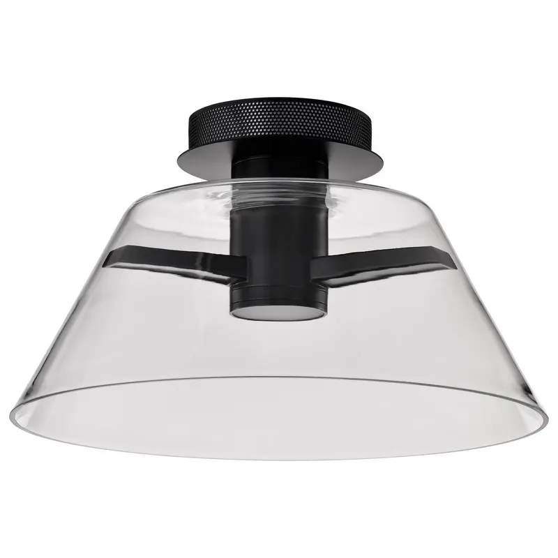 Edmond LED Semi Flush Mount Matte Black