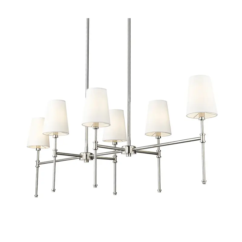 Adorra Six Light Chandelier Polished Nickel