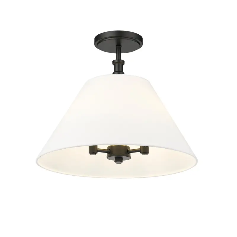 Adorra Three Light Semi-Flush Mount Matte Black