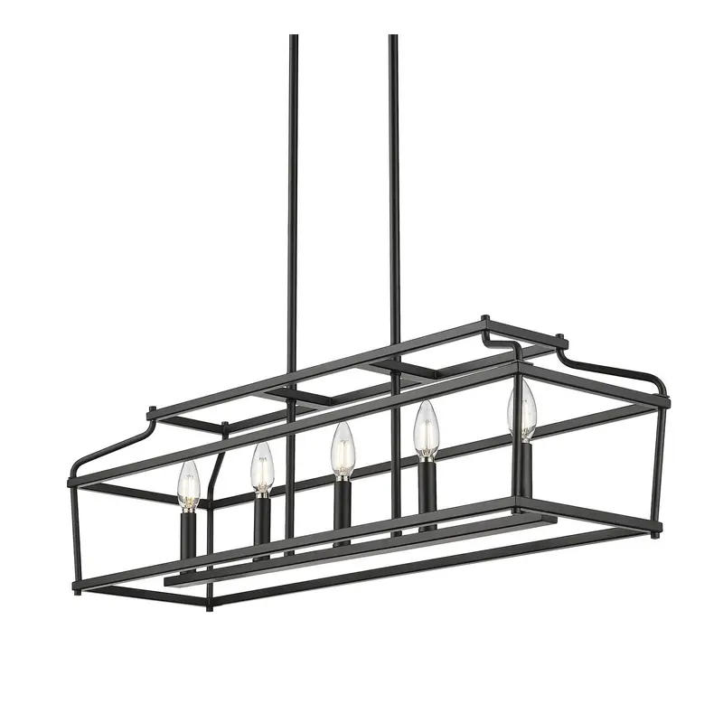 Nellita Five Light Chandelier Matte Black