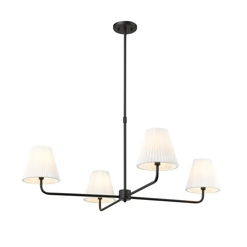 Ami Four Light Chandelier Matte Black