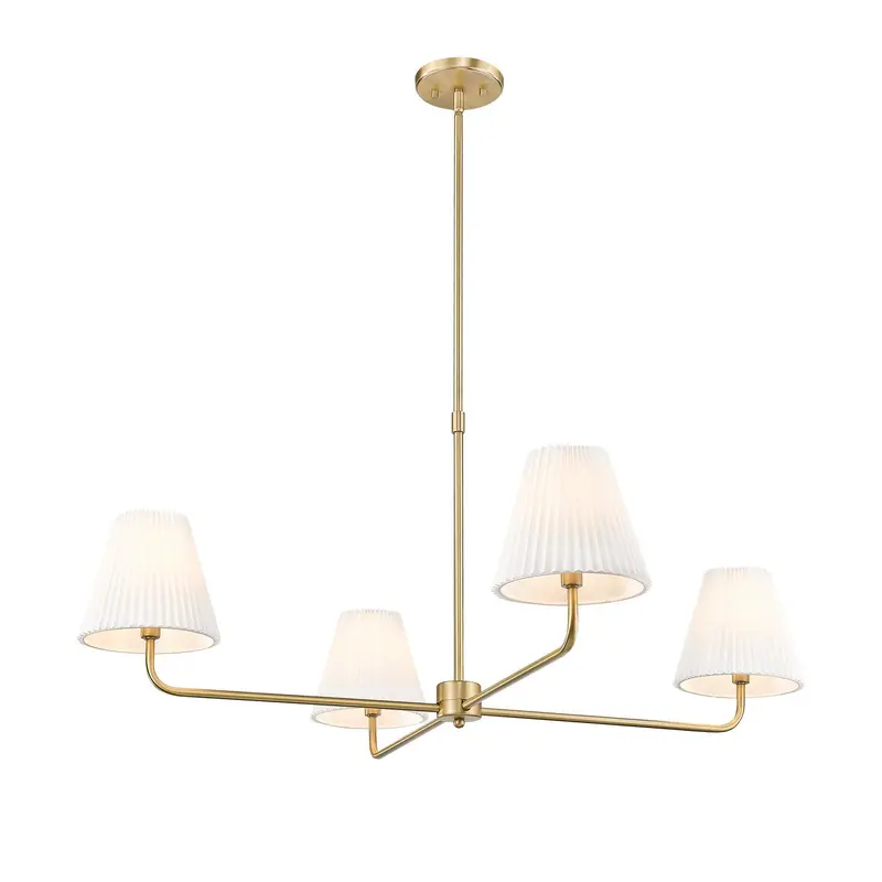 Ami Four Light Chandelier Vintage Brass