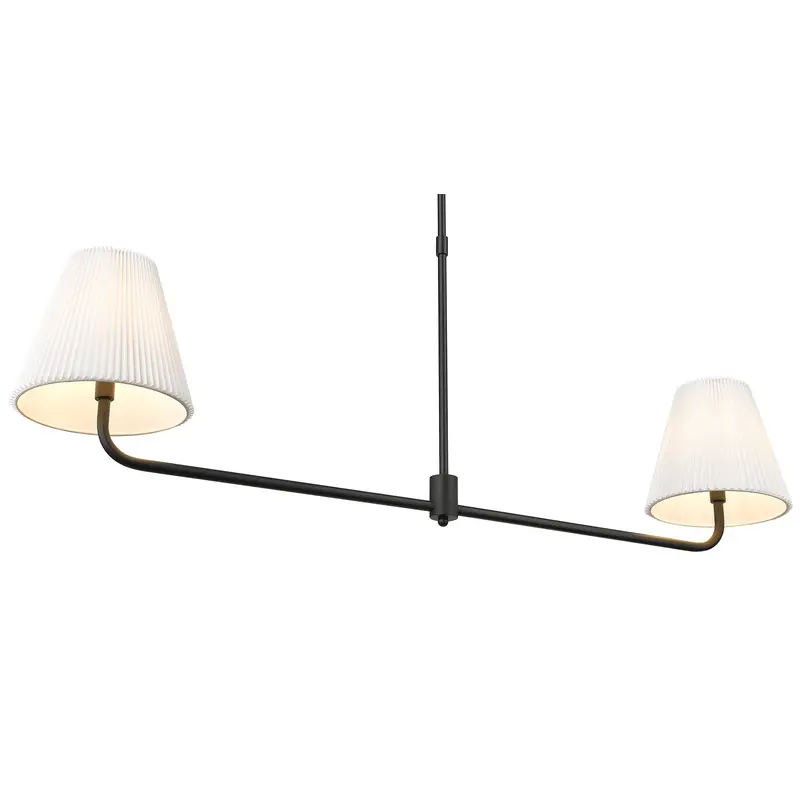 Ami Two Light Island Chandelier Matte Black