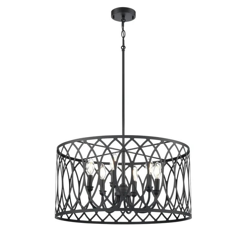 Arelyn Six Light Pendant Matte Black