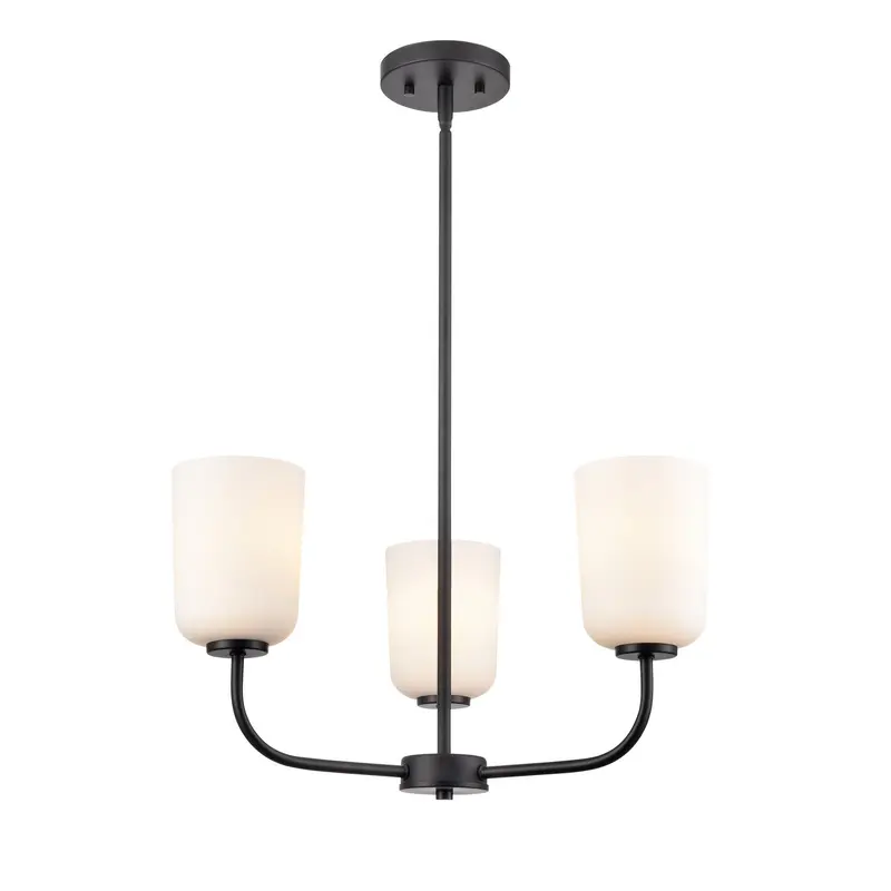 Laphia Three Light Chandelier Matte Black