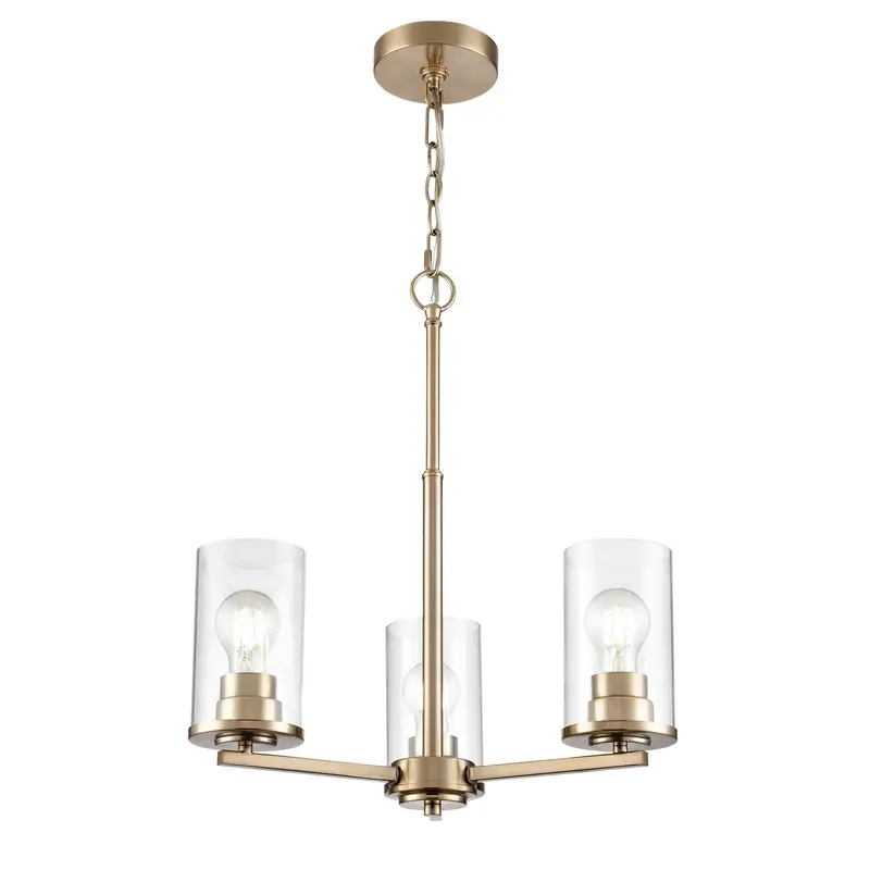 Verlana Three Light Chandelier Modern Gold