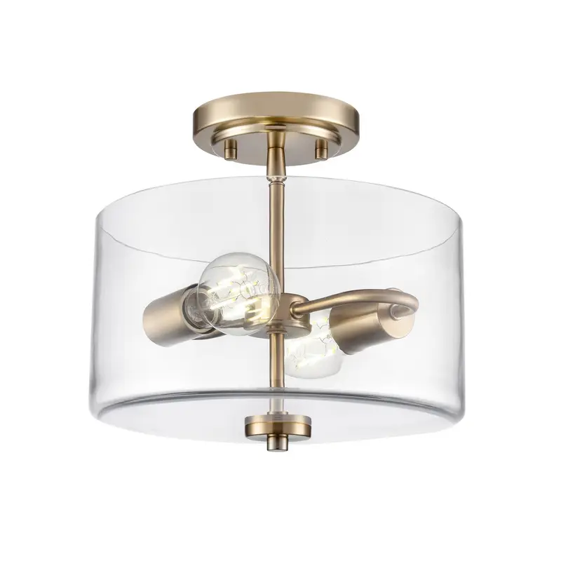 Verlana Two Light Semi-Flush Mount Modern Gold