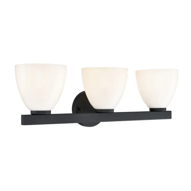 Apria Three Light Vanity Matte Black