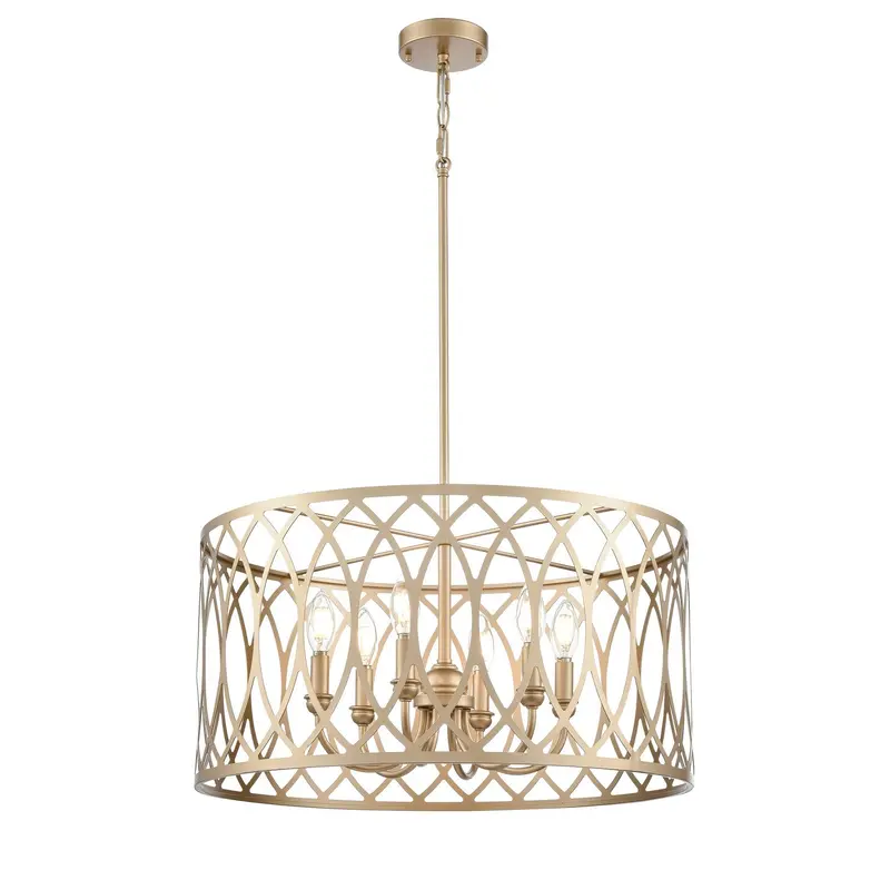 Arelyn Six Light Pendant Painted Modern Gold