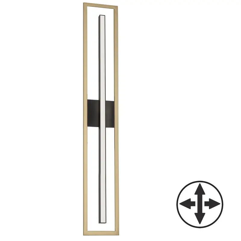 Arandel LED Vanity Aged Brass & Matte Black