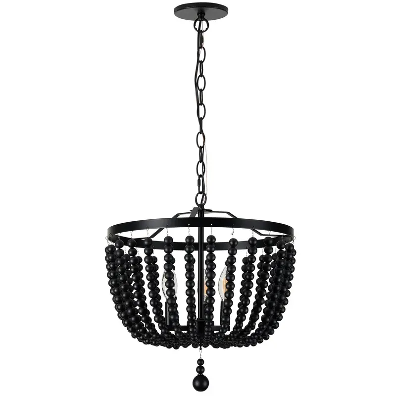 Bridget Three Light Pendant Matte Black