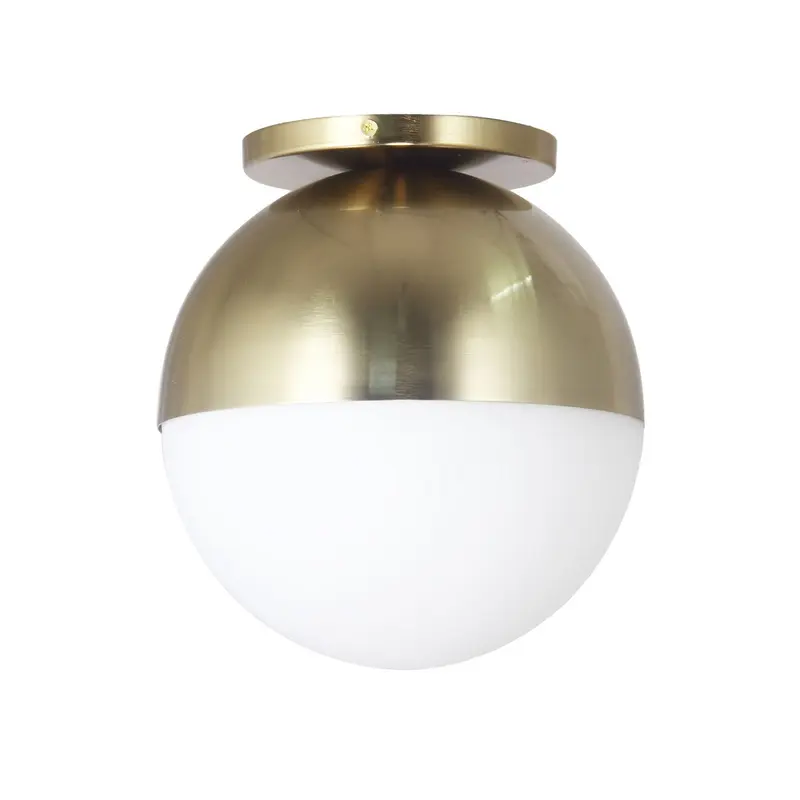 Dayana One Light Flush Mount Aged Brass