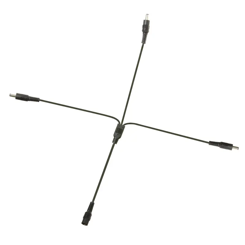 LED Plug 3 Way Splitter Wire Black