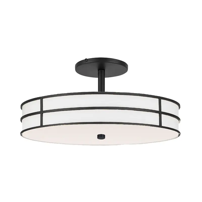 Fulvia Two Light Semi-Flush Mount Matte Black