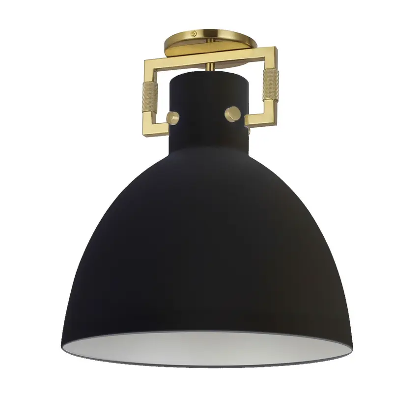 Liberty One Light Semi Flush Mount Matte Black