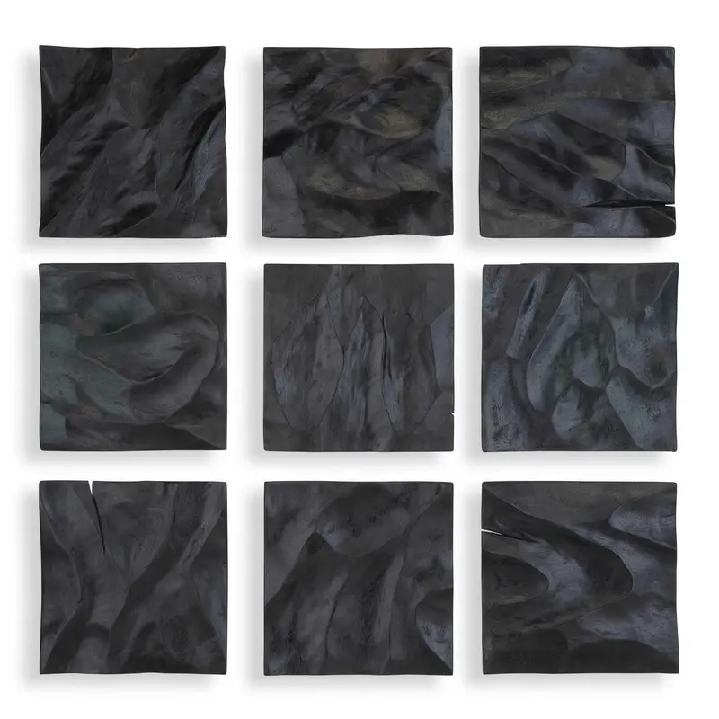 Malosi Wall Decor, Set/9 Matte Black