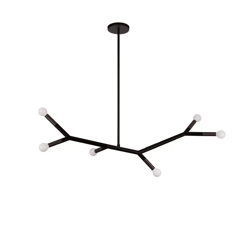 Morgan Six Light Pendant Matte Black