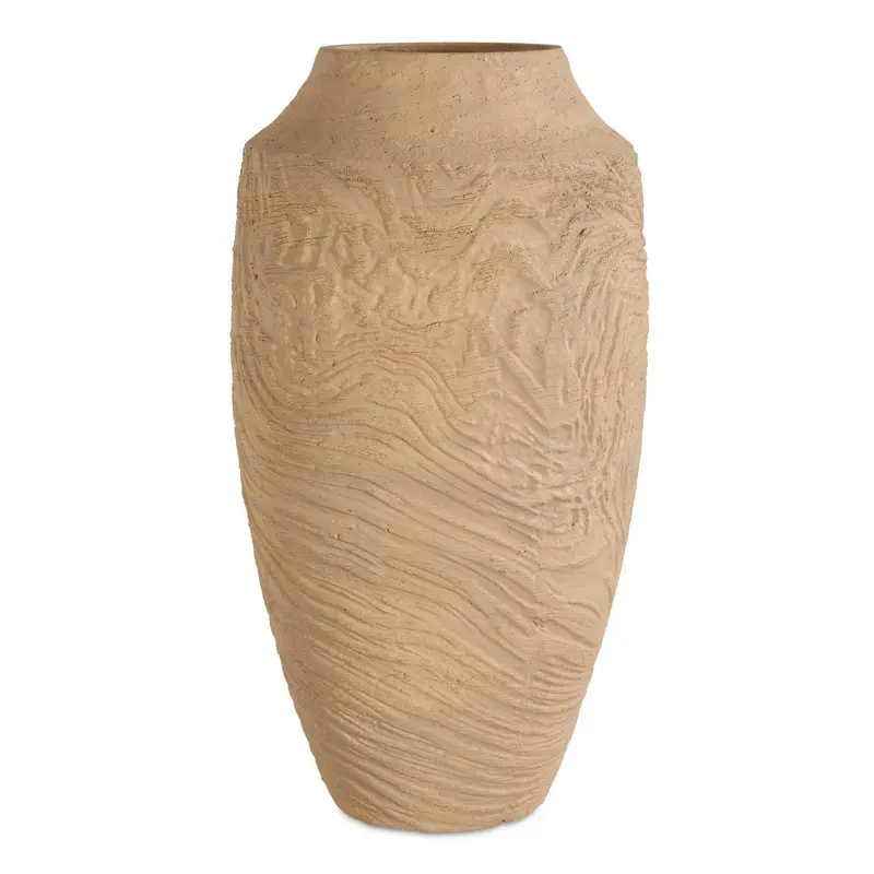 Sandstone Flow Vase Terracotta