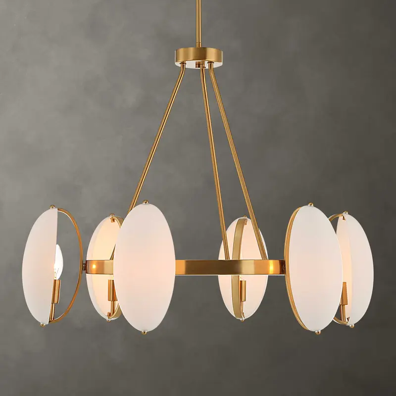 Oviform Six Light Chandelier