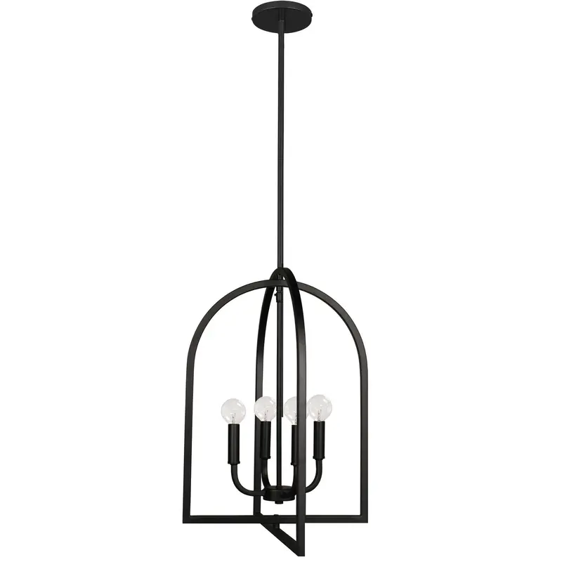 Pamela Four Light Pendant Matte Black