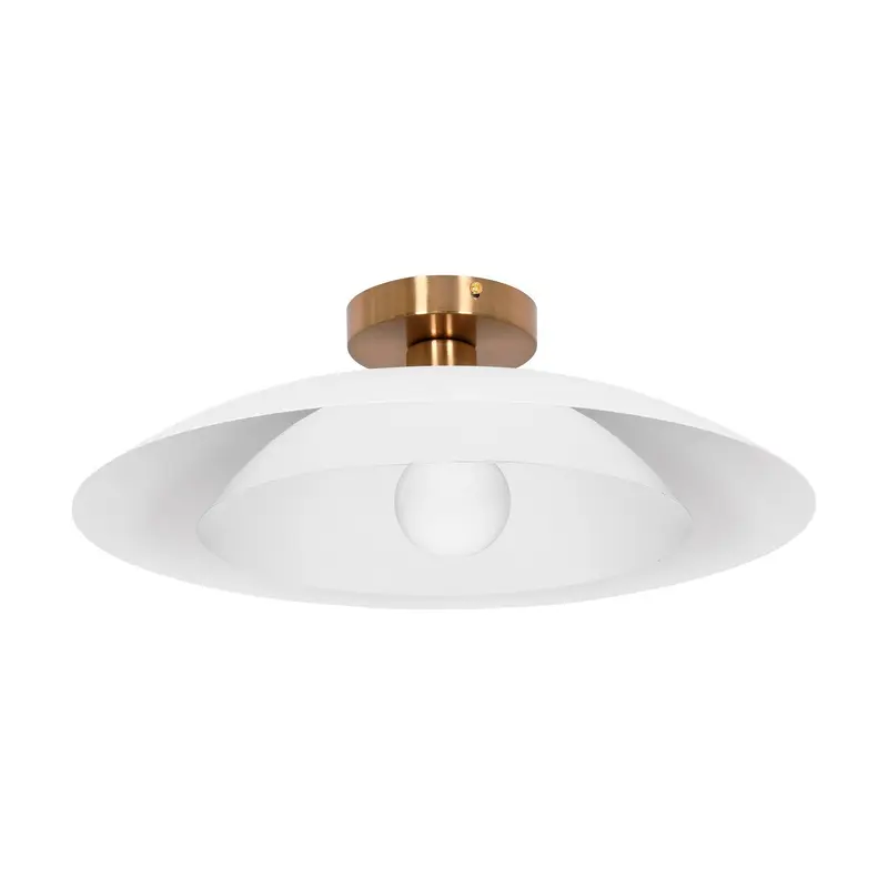 Pima One Light Semi-Flush Mount Matte White