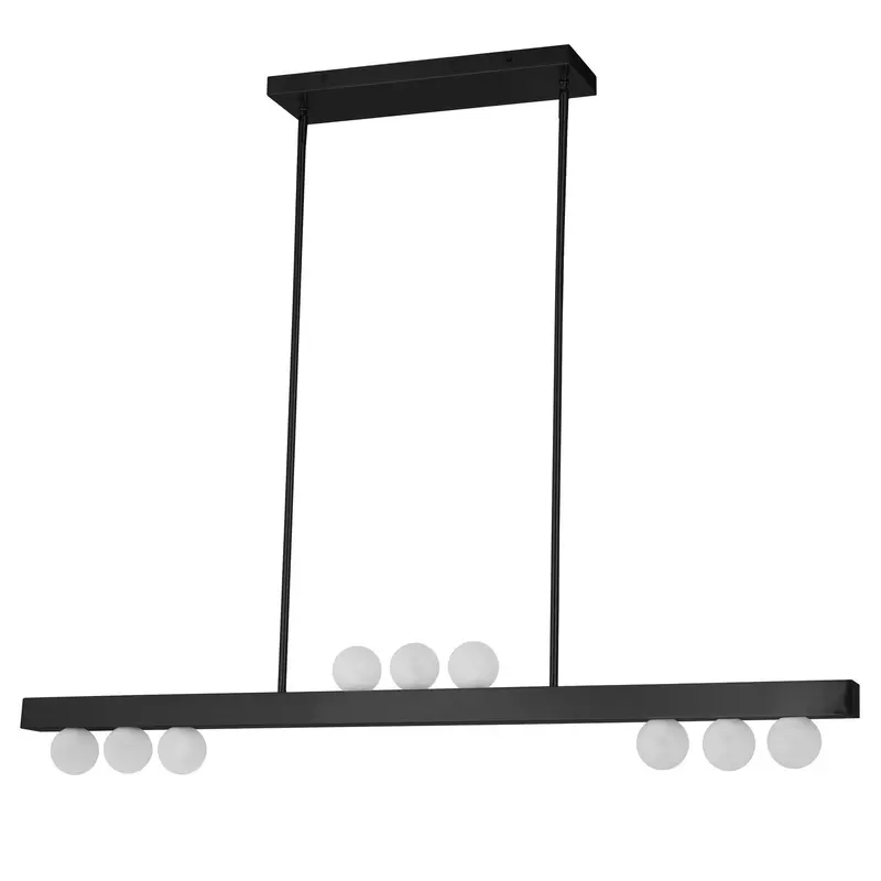 Raleigh Nine Light Pendant Matte Black