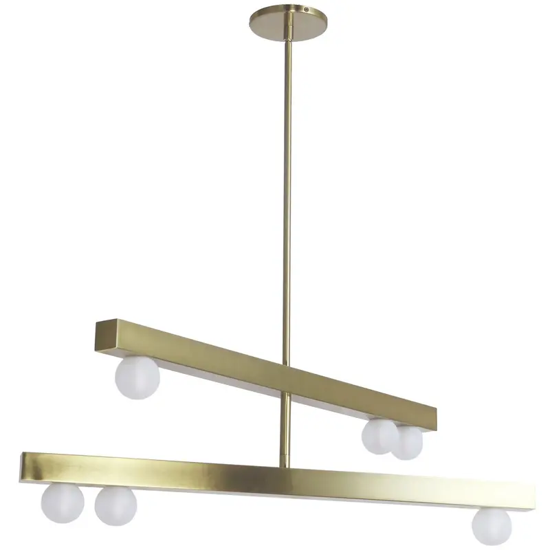 Raleigh Six Light Chandelier Aged Brass