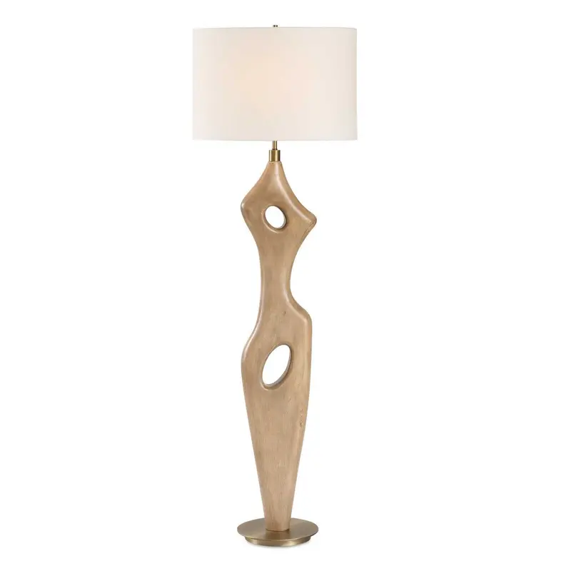 Almyra One Light Floor Lamp Antique Brass